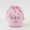 wholesale 100% cotton custom logo printed round bottom drawstring bag
