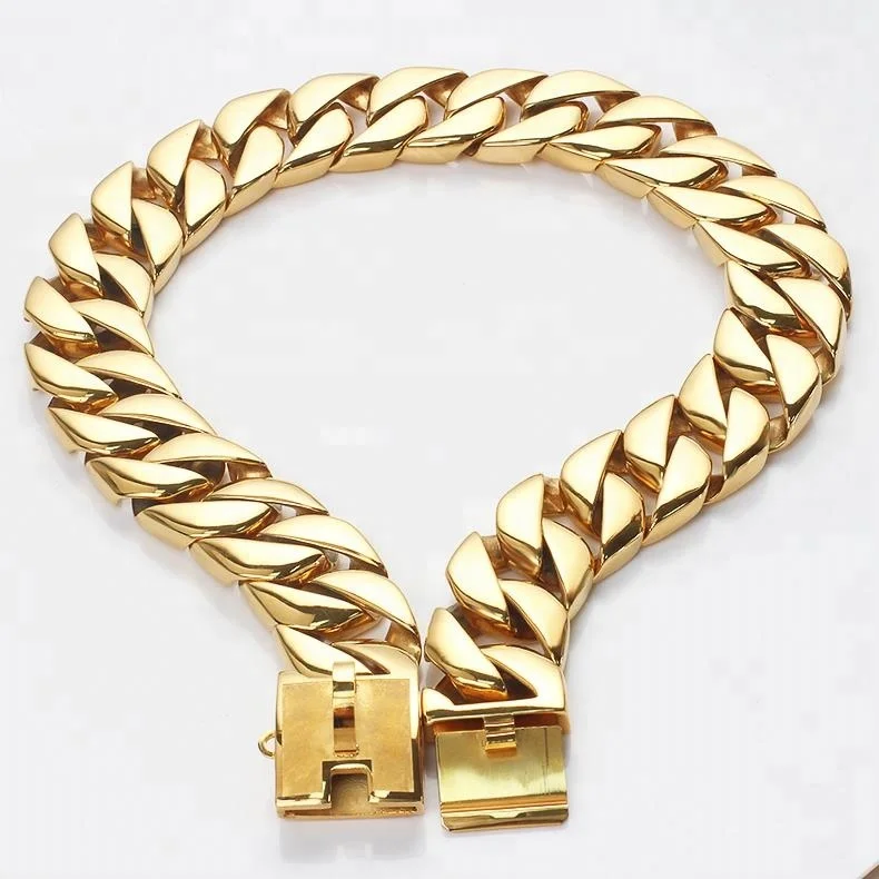gold plated dog chain