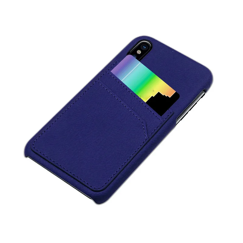 Card holster PU Leather phone case for iphone X Back Cover