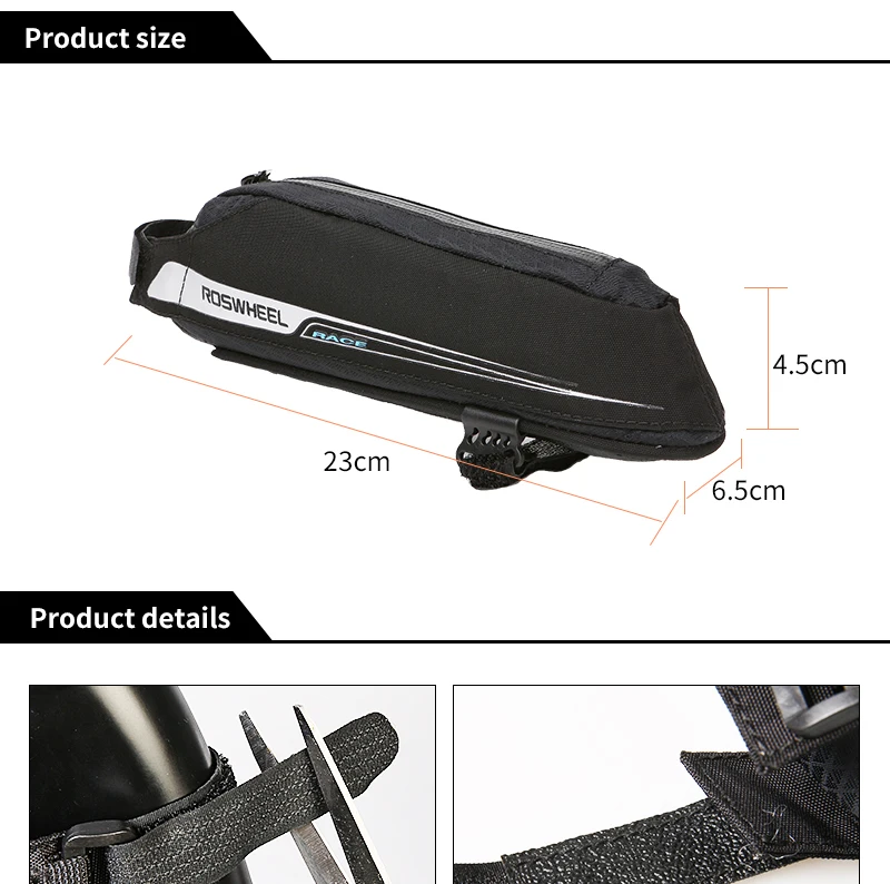 Roswheel 2017 New Arrivals Bikepacking Series 0.4l Capacity 71g Nylon Bicycle Bike Top Tube Bag
