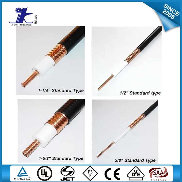 50ohm corrugated RF leaky feeder coaxial cable 1/2",7/8",1 1/4",1 5/8