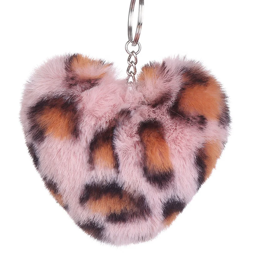 New-Lovely-Heart-Shape-Rabbit-Fur-Ball-Golden-Keychain-with-Leopard-Printing-Handbag-PomPom-Charm-Key.jpg