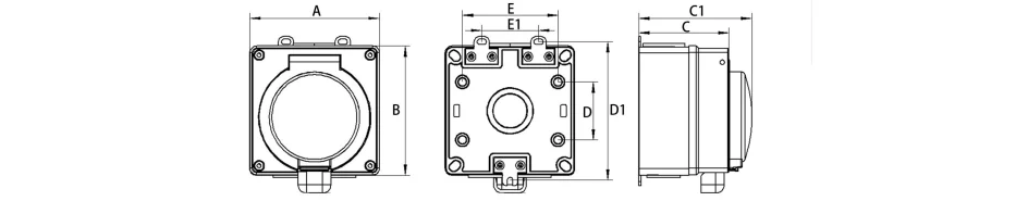 IP66 weatther proof wall socket and switch with 2pin SOCKET IP66 wall socket