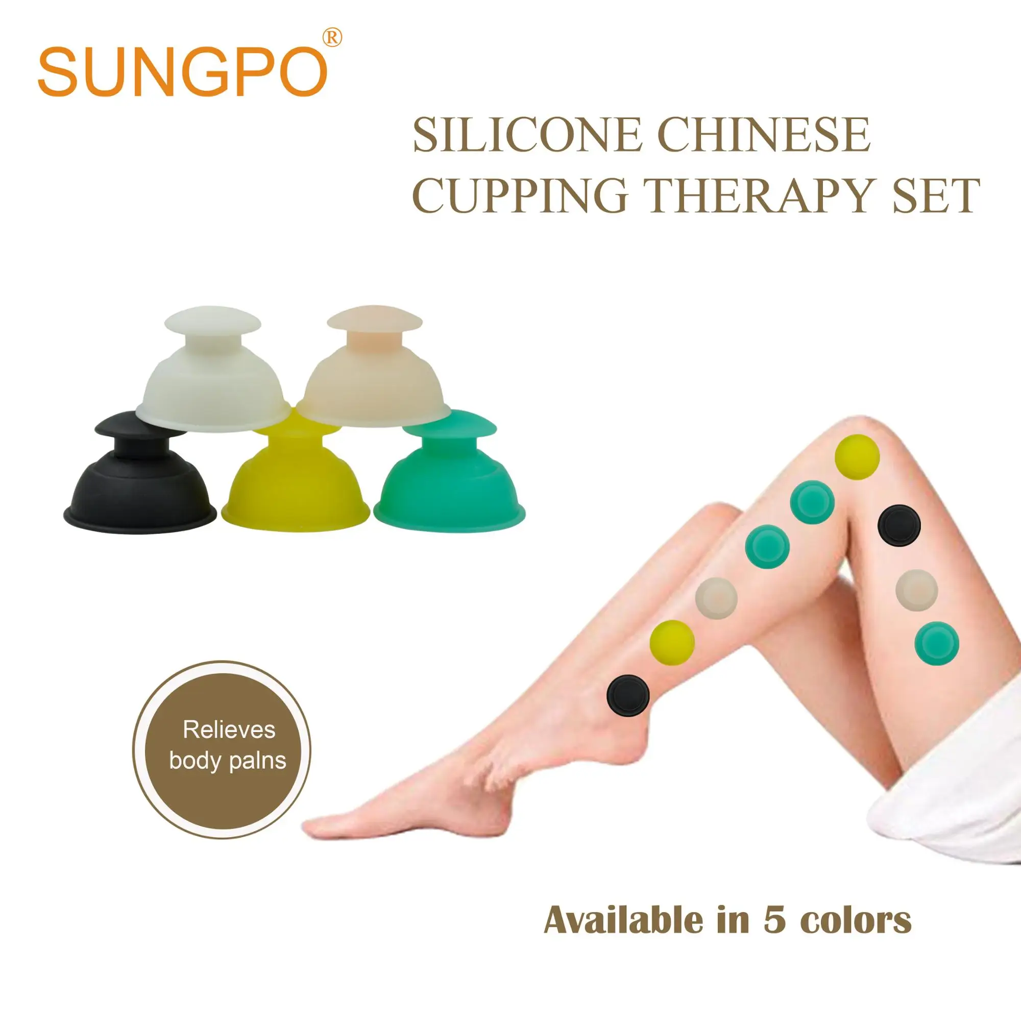 SUNGPO Food Grade Silicone BPA Free Cupping Massage