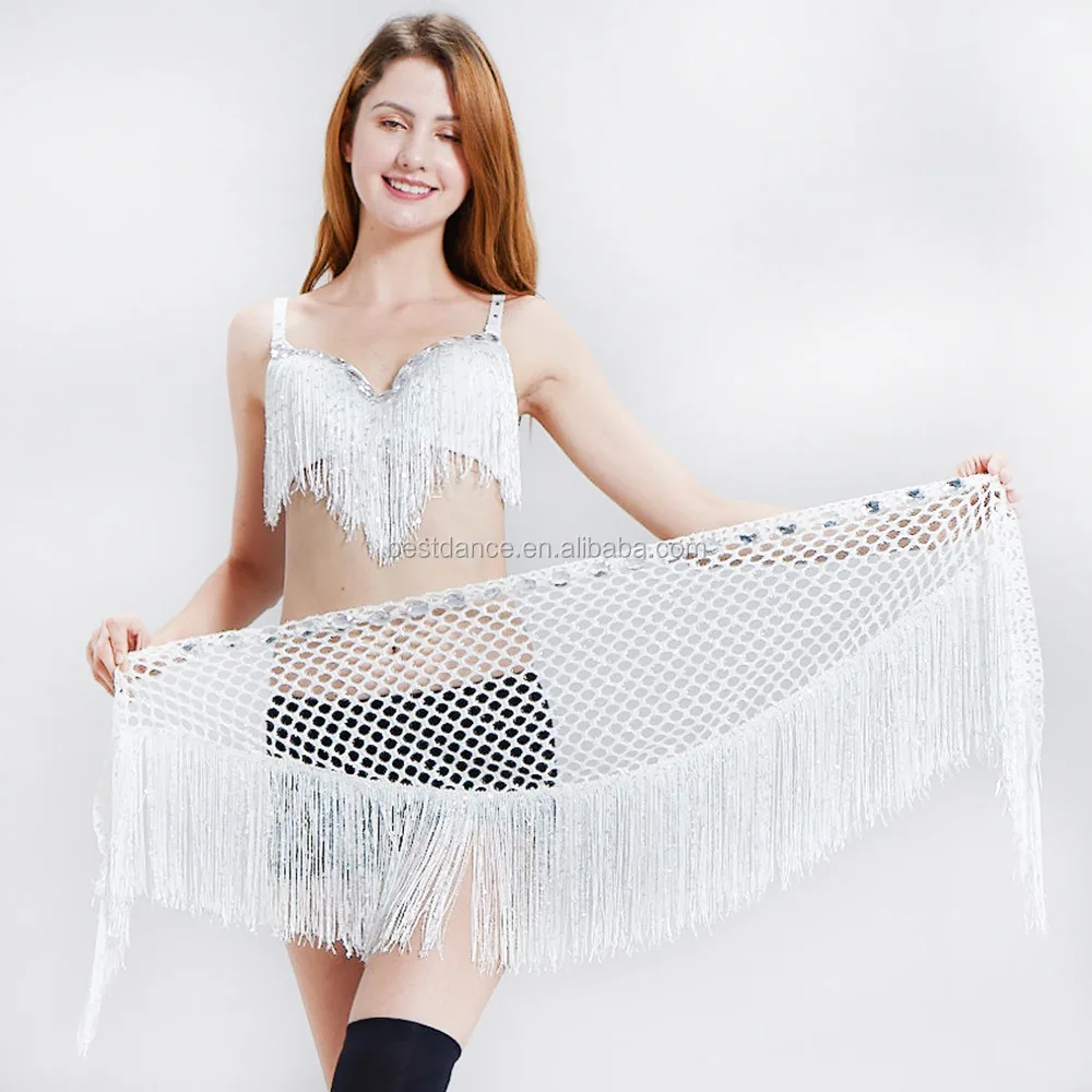 Bestdance Belly Dance Top Skirt Suit Festival Party Club Fringe Fancy