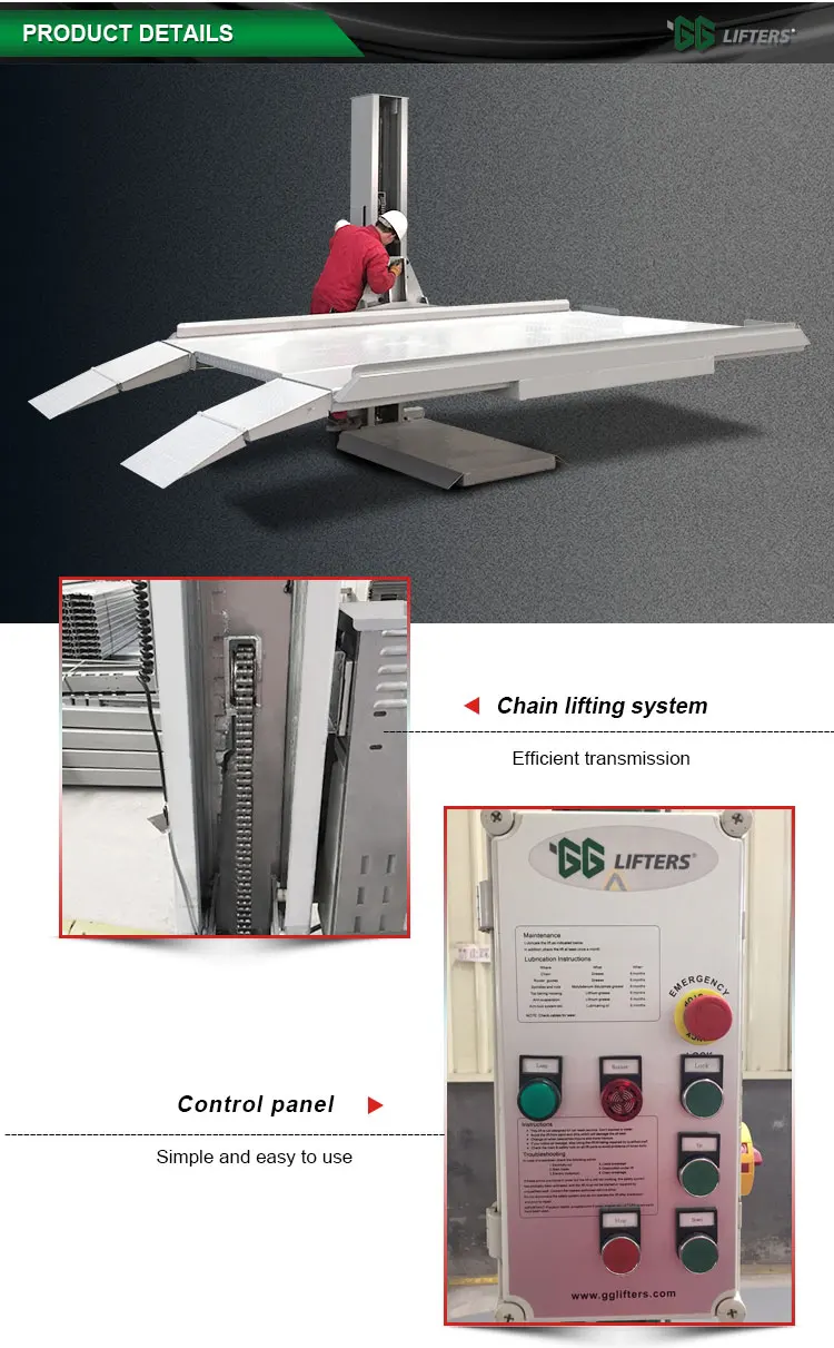 GG Lifter Special Single Post Parking Lift - Heavy Duty Car Repairing, Parking Lift for Home, Workshop, Garage - GG Lifters