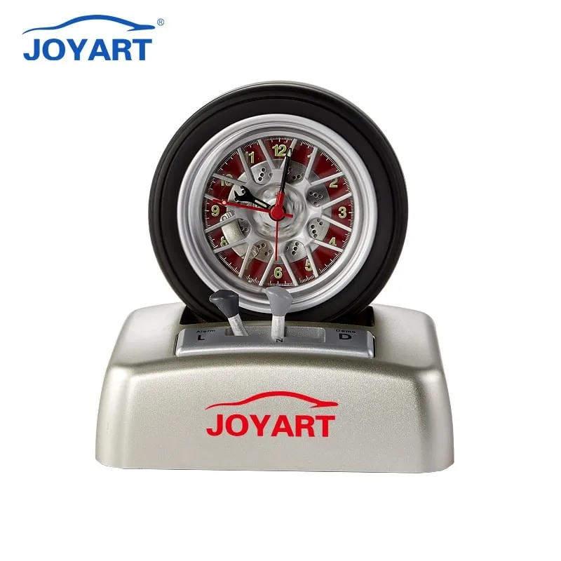 Decorative Rotating Car Tire Shape Alarm Clock On Promotion Buy Funny