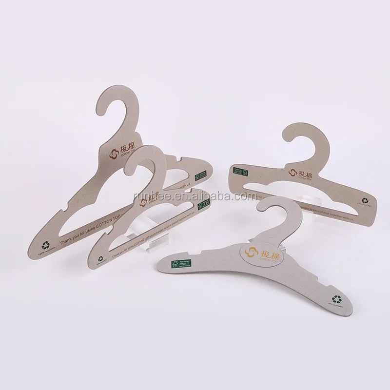 Custom Color Cardboard Clothes Hanger 35Cm Size Paper Hanger For Garment Usage