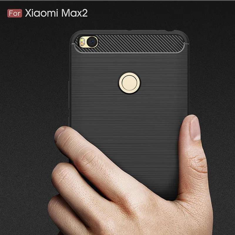 Carbon Fiber Tpu case For Xiaomi mi max 2 soft cover