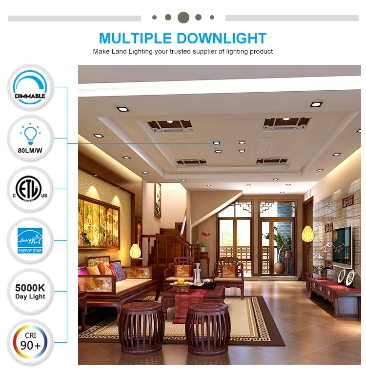 36w high quality led pop ceiling light fittings multiple downlight