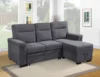 Luxury cheap modern living room fabric L shape sofa cum bed with storage, corner sectional 2 seater sofabed with chaise