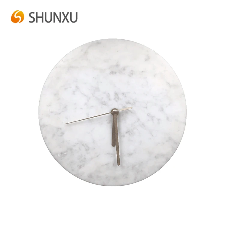 Luxury Modern White Marble Wall Hanging Clock Buy Marble Wall Clock