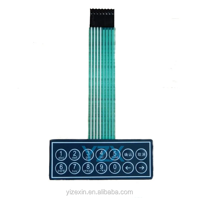 Custom Designed Waterproof Membrane Keypad Sticker With 3m Adhesive