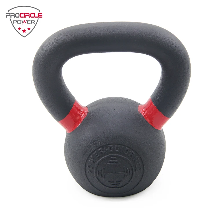 Black Powder Coated Cast Iron Kettlebell Set Competition Buy
