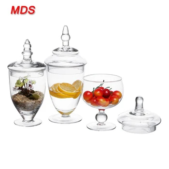 Clear Bulk Decorative Glass Apothecary Jars With Lids Buy