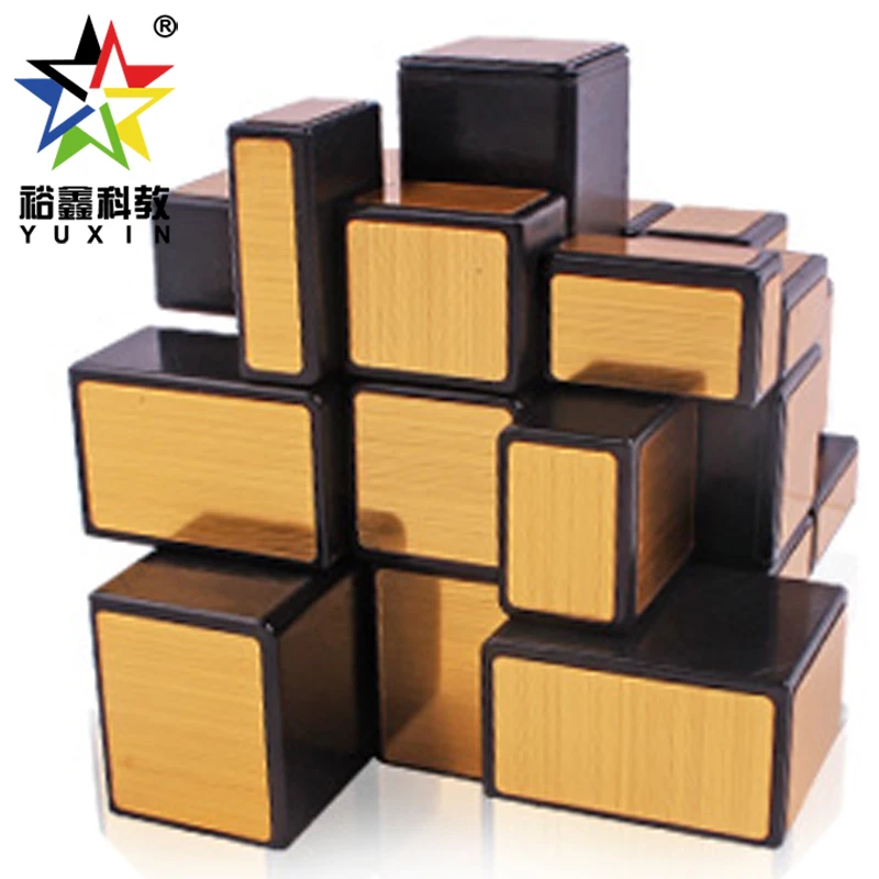 black gold mirror cube