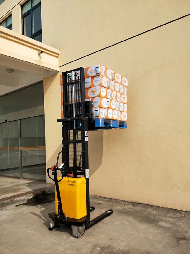 material handling equipment 1000kg electric pallet stacker