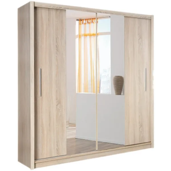 Hotel Bedroom Wardrobe | Beech 4 Door Mirrored Wardrobe - Buy Bedroom ...