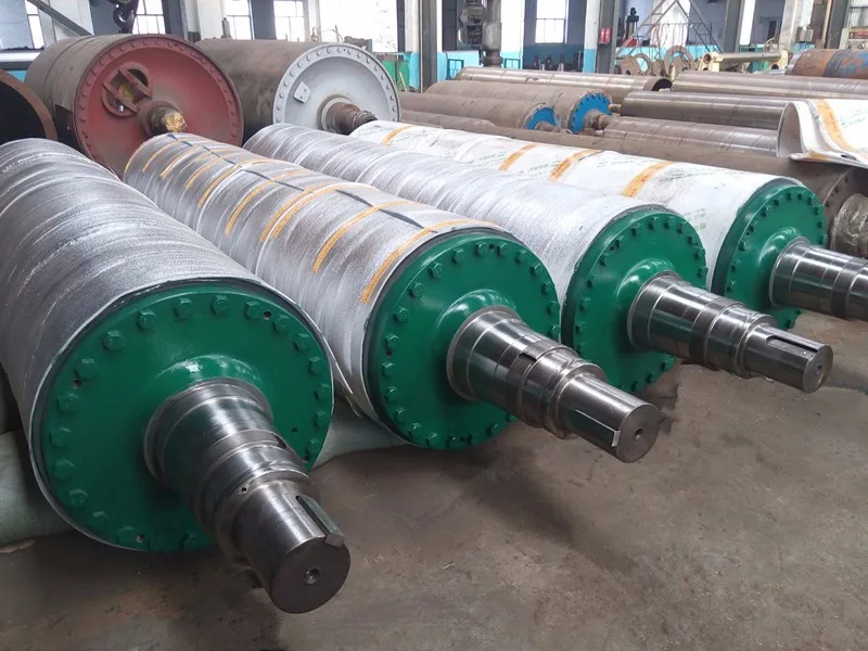 Large Diameter Rubber Press Roll Used In Paper Product Making Machine ...