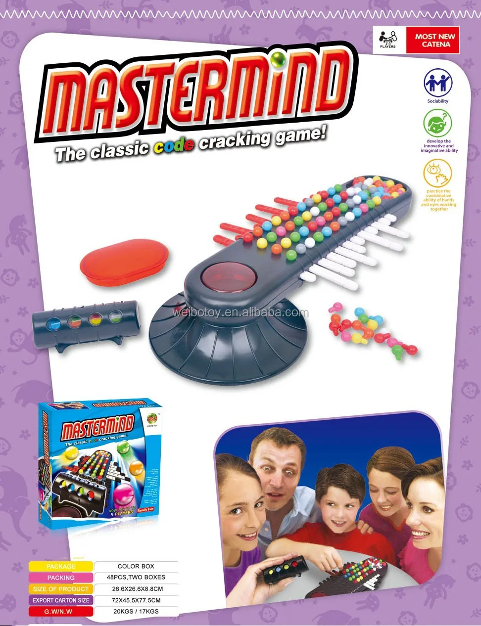 Educational Toys For Free Sample Mastermind Game For Sale Plastic Kids