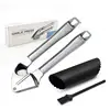 kitchen Gadgets Stainless Steel Tool Garlic Crusher Garlic Press for Restaurant Hotel Home Kitchen with Cleaning Brush