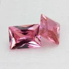 Fashionable pink rectangle cut synthetic stone cubic zirconia price