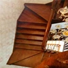 Prima real wood stair indoor railing stair wood step