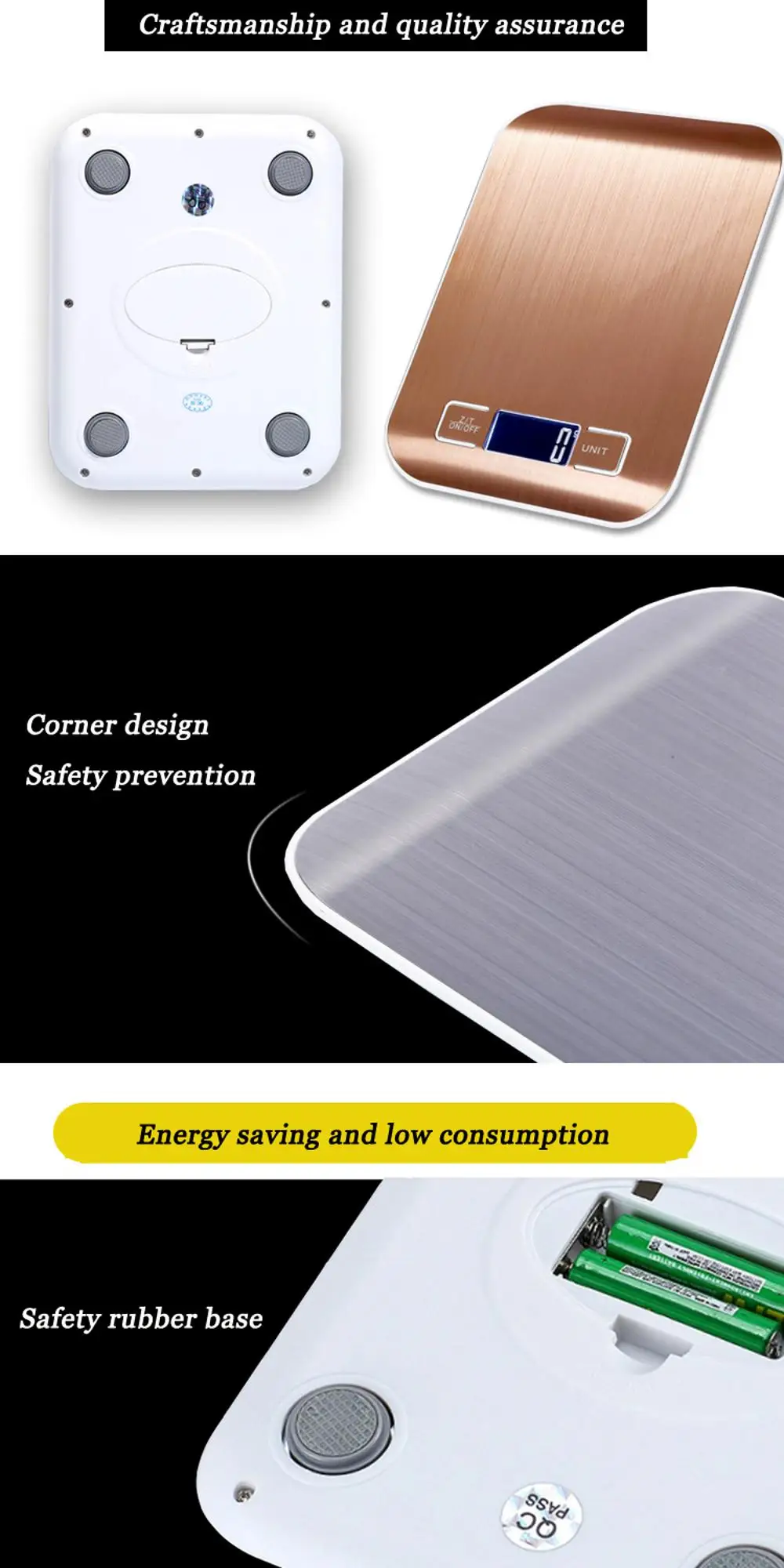 Stainless steel 5kg electronic smart digital kitchen scale wholesale        