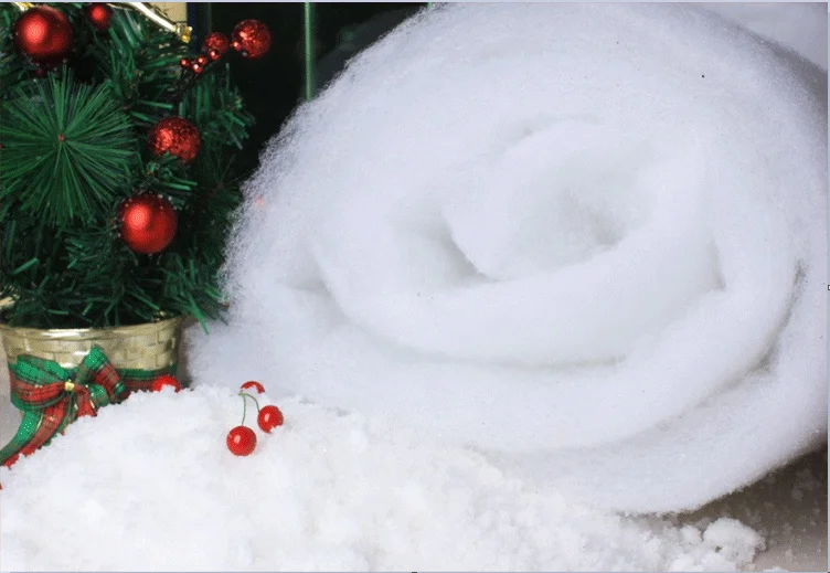 Eco Friendly Handmade Fluff Fake Snow Carpet For Christmas Decoration