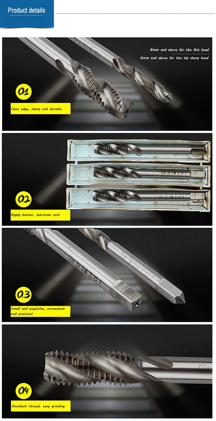 M3m20 Hss Spiral Point Tap Straight Flute Metric Machine Screw Taps