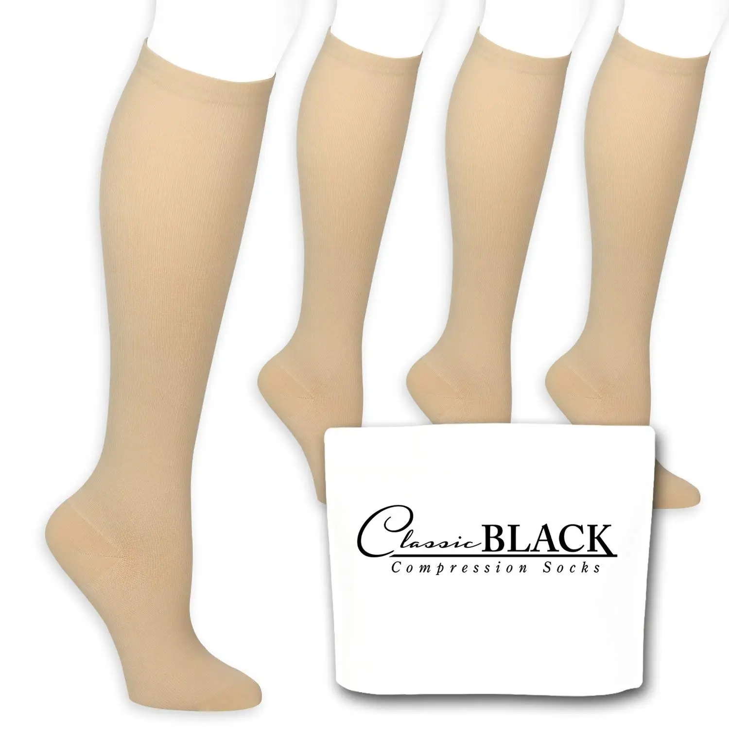 tan compression socks