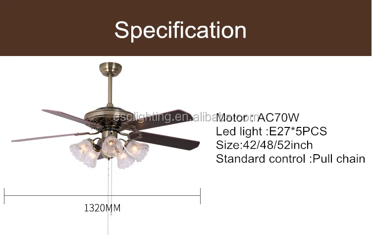 beautiful decorative ceiling fans with 5 lamps