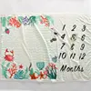 Newborn Baby Age Milestone Blankets Printed Pattern For Baby Shower Party Monthly Milestone Blanket