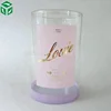 custom clear plastic PVC colored cosmetic packaging tube with end caps