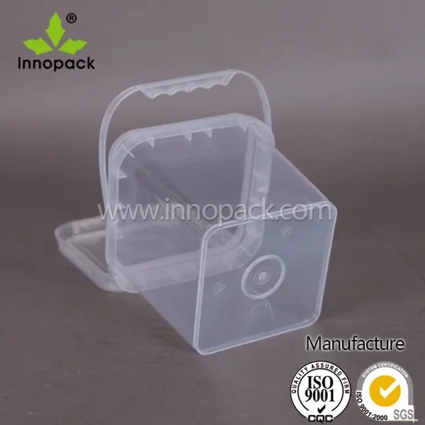 Square Plastic Pails Container With Lid Handle 20l 5 Gallon Customized