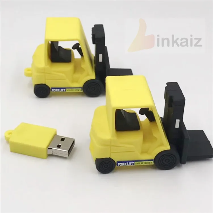 excavator usb stick/custom soft pvc rubber 3D excavator usb flash drive - ANKUX.COM