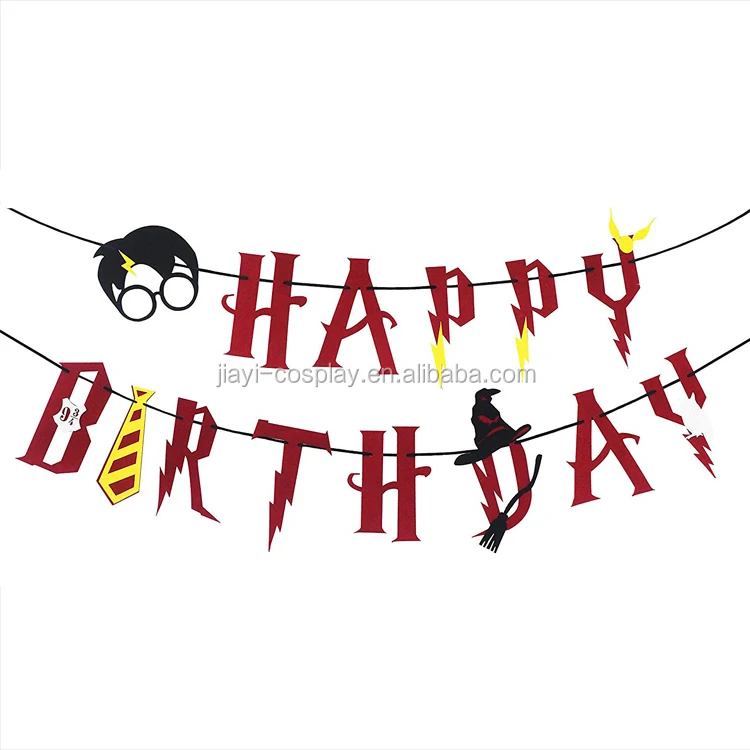 Banniere Harry Potter Noire Pour Anniversaire Banderole Avec Pom Poms Ensemble De Decorations Pour Fete Prenatale Buy Banniere De Lettre Joyeux Anniversaire Decorations De Fete Enfants D Anniversaire Fournitures De Fete D Anniversaire A Theme Product On
