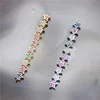 CH-CKC0146 Small star shape cz connector,rainbow cz micro pave charm,diy necklace/bracelet/earring jewelry component wholesale