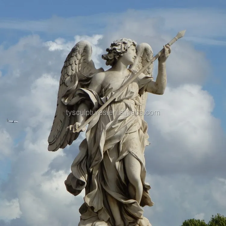 Italy Antique Stone Famous Angel Sculpture Reproductions Marble Square