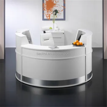 2016 Build A Round Reception Desk High Glossy White Reception Desk
