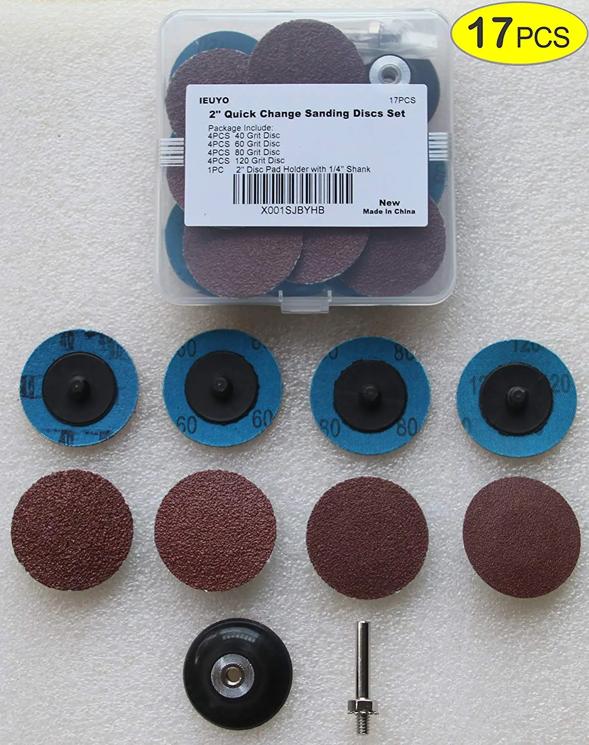3/" Zirconia 40 Grit Quick Change Sanding Disc Black Hawk 50 Pack Type R Roloc