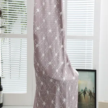 Simple Modern Design Woven Technic Embroidered Sheer Linen Window Simple Modern Design Woven Technic Embroidered Sheer Linen Window Curtains For Living Room Drapery