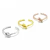 Latest Gold Finger Jewelry Nobby Knot Peach Heart Ring
