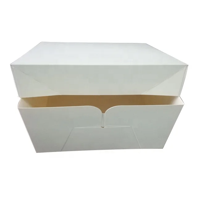 CUPCAKE BOX FOLD FLAT WHITE SQUARE CARDBOARD CAKE BOXES VARIOUS SIZES 