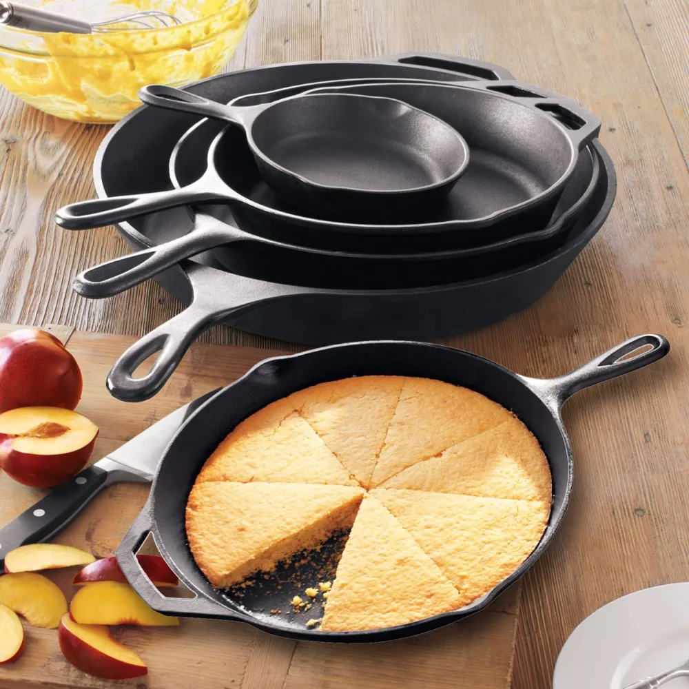 cast iron cookware grilling skillet non-stick frying pan for