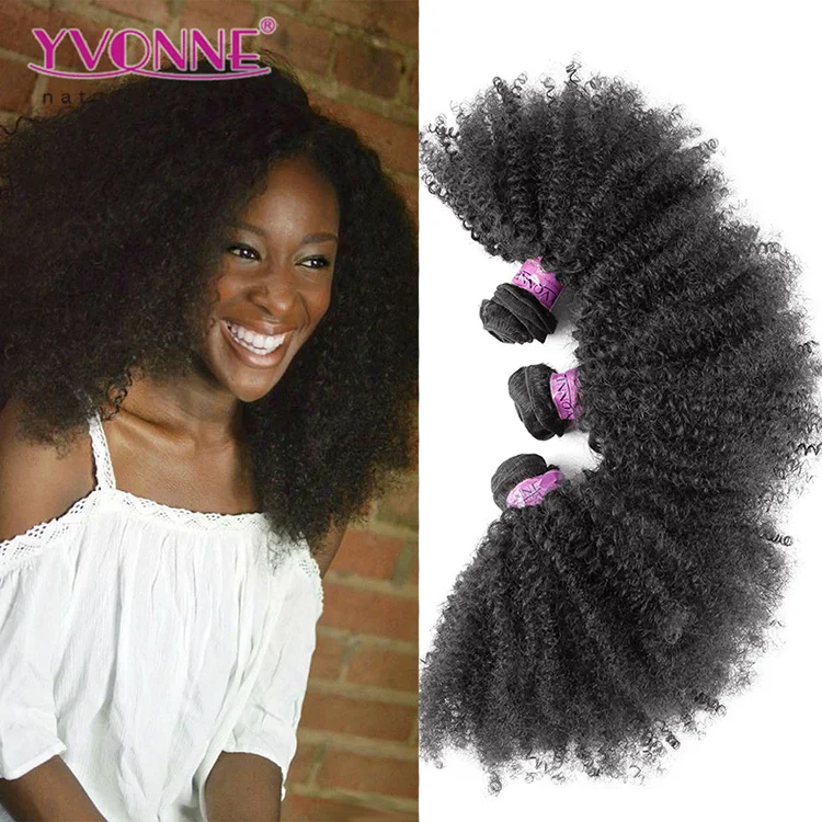 Double Drawn Remy Virgin 4c Afro Kinky Curly Human Hair Weave Buy Remy Virgin Hair4c Afro 