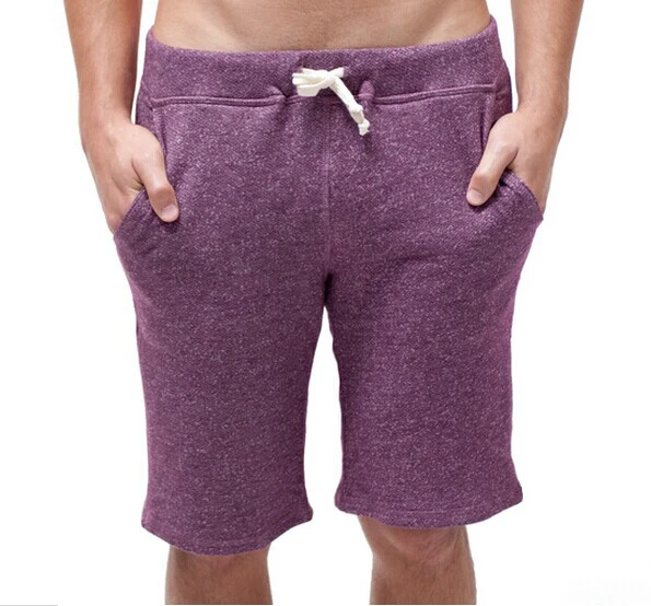 mens purple sweat shorts