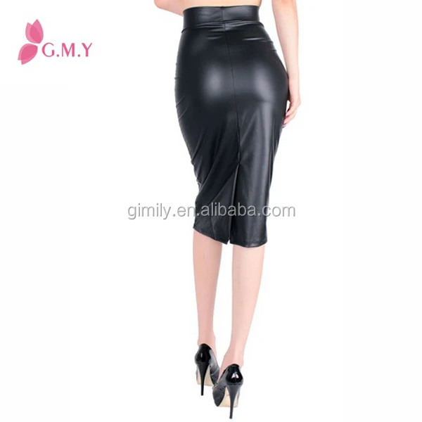 leren taille rok