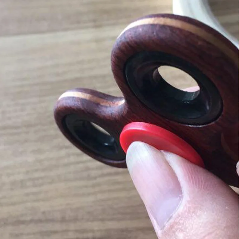 2017 Trending Products Si3N4 608 ceramic bearing fidget spinner Rose wood Tri-Spinner Desk Focus Toy