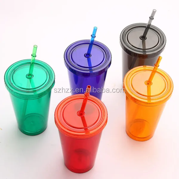 Water Bottle Hard Plastic Cup With Lid And Straw Buy Hard Plastic Cup